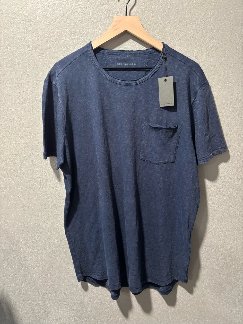 John Varvatos Navy Short-Sleeve Pocket Tee NWT